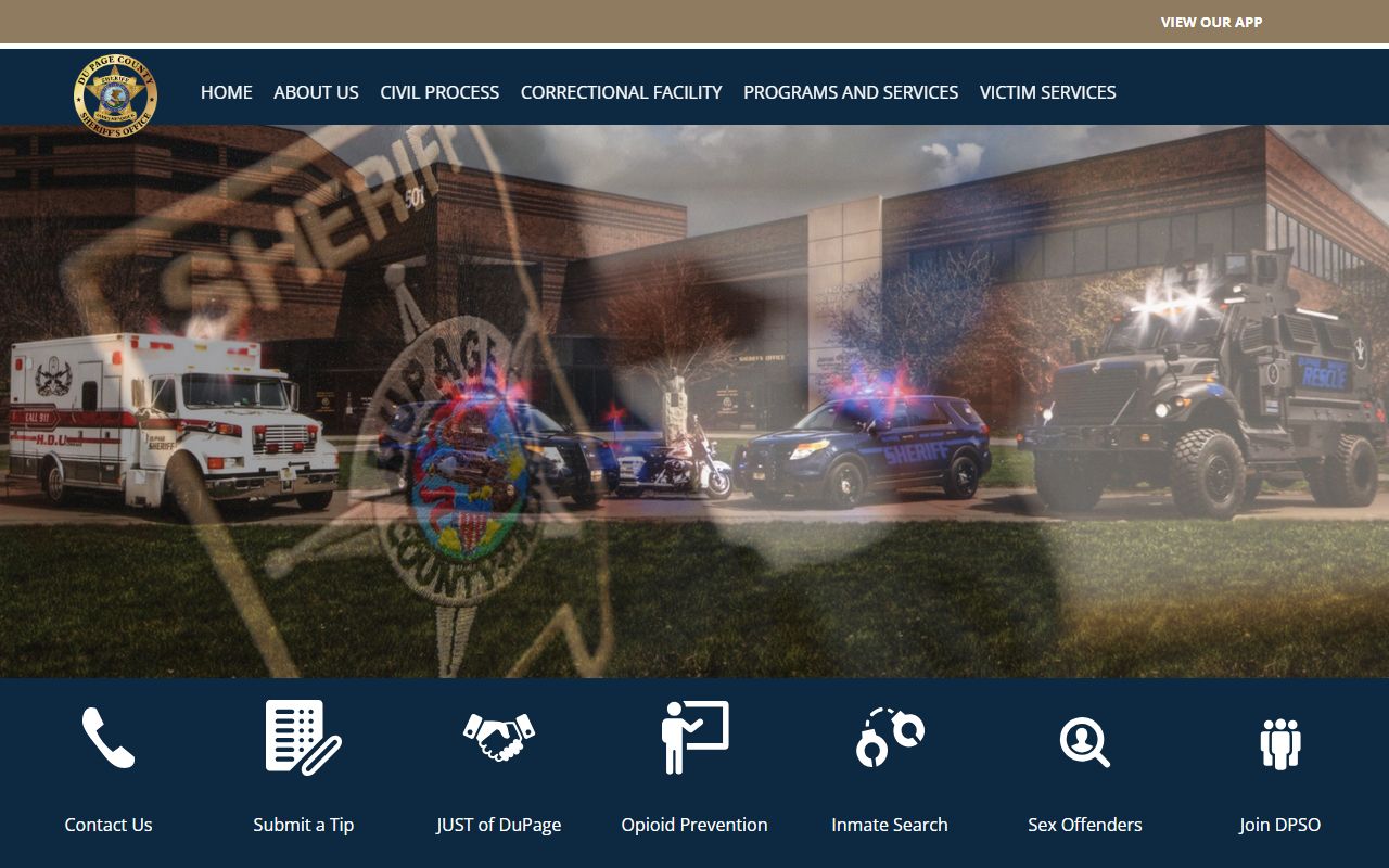 DuPage County busted mugshots sheriff office homepage