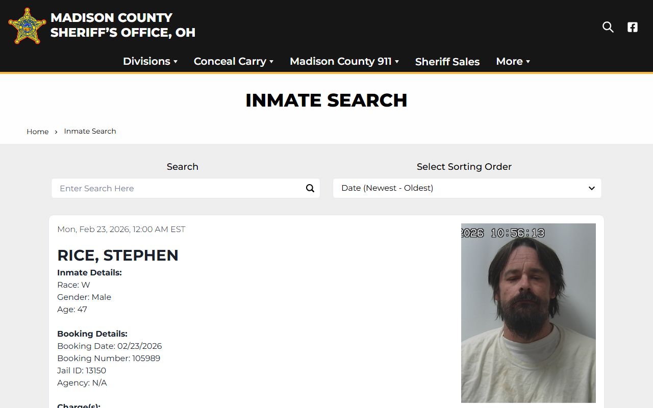Madison County busted mugshots inmate search portal