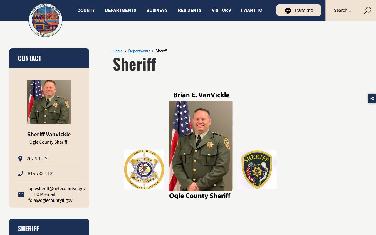 Ogle County Sheriff's Office homepage