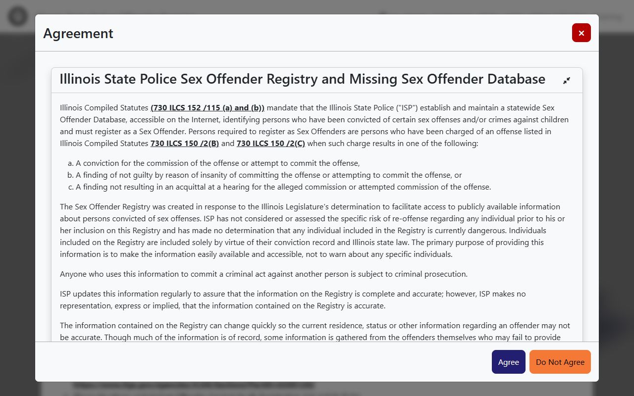 Illinois busted mugshots sex offender registry database